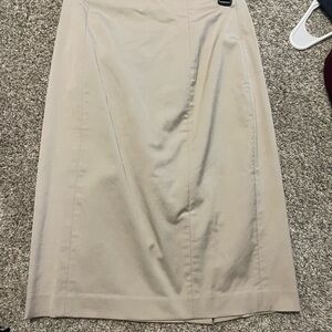 Ann Taylor Classic Beige Pencil Skirt